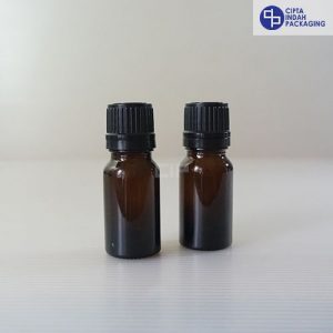 Botol Kaca Amber 10 ml Tebal-Filler Hitam