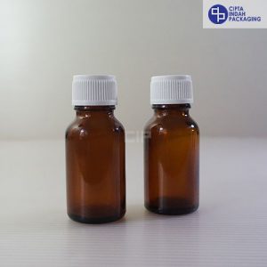 Botol Kaca Amber 15 ml-Tutup Ulir
