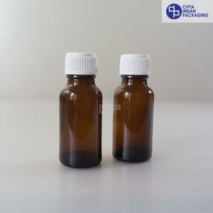 Botol Kaca Amber 20 Ml-Tutup Ulir