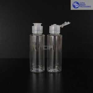 Botol Fliptop Topi 100 ml RF-Tutup Transparan
