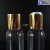 Botol Pet Disctop 100 ml Bening - Tutup Gold Chrome (2)