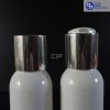 Botol Pet Disctop 100 ml Putih - Tutup Silver Chrome (2)