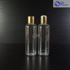 Botol Disctop 250 ml Bening-Tutup Gold Chrome