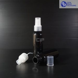 Botol Spray 100 ml Hitam-Tutup Transparan