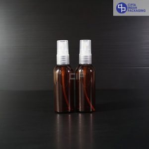 Botol Spray 60 ml Coklat-Tutup Transparan