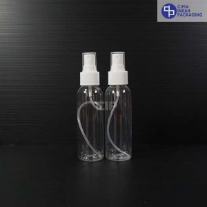 Botol Spray 100 ml Bening-Tutup Putih