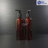 Botol Pump 250 ml Coklat-tutup Hitam