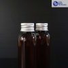 Botol Plastik 100 ml Coklat-tutup ulir Aluminium Silver 2