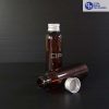 Botol Plastik 100 ml Coklat-tutup ulir Aluminium Silver 3