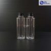Botol Plastik 100 ml RF Bening-tutup ulir Aluminium Hitam