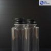Botol Plastik 100 ml RF Bening-tutup ulir Aluminium Hitam 2