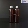 Botol Plastik 250 ml Coklat-tutup ulir Aluminium Silver