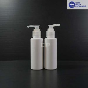Botol Pump 100 ml RF Putih-Tutup Natural